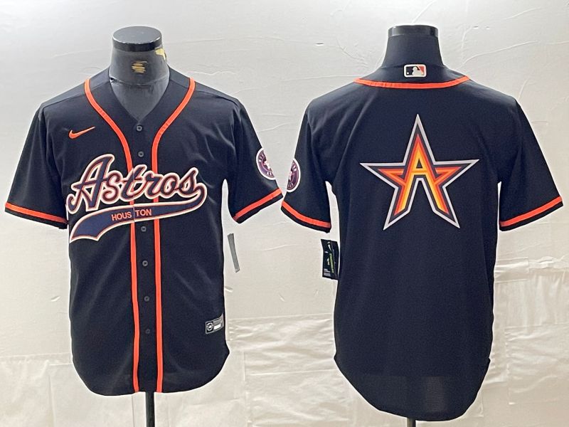 Men Houston Astros Blank Black Jointly 2024 Nike MLB Jersey style 3->houston astros->MLB Jersey